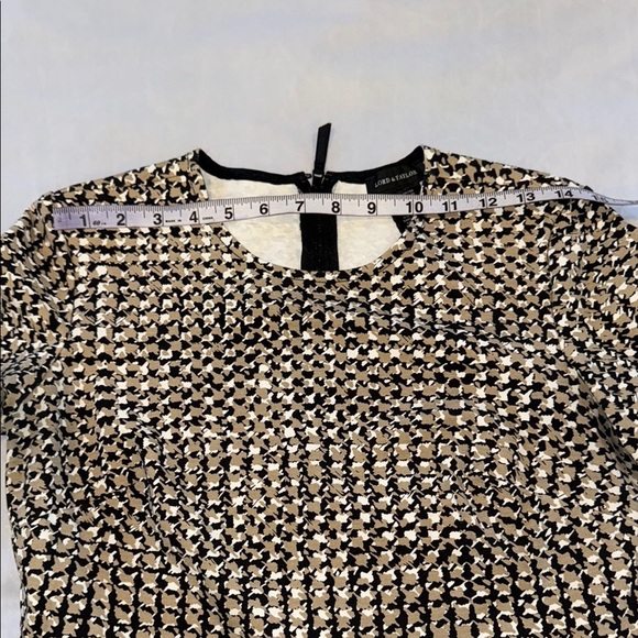 Lord & Taylor Black and Tan 2 Piece Top and Midi Skirt Set Women’s Size M - Picture 7 of 15